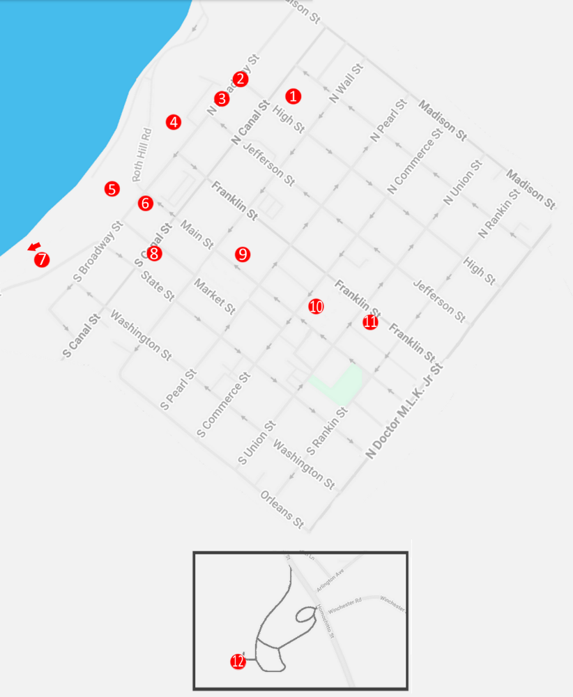 Natchez Songwriters Festival Map